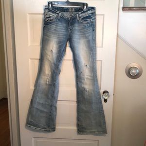 ❌SOLD❌ Express Rerock Distressed Flare Jeans